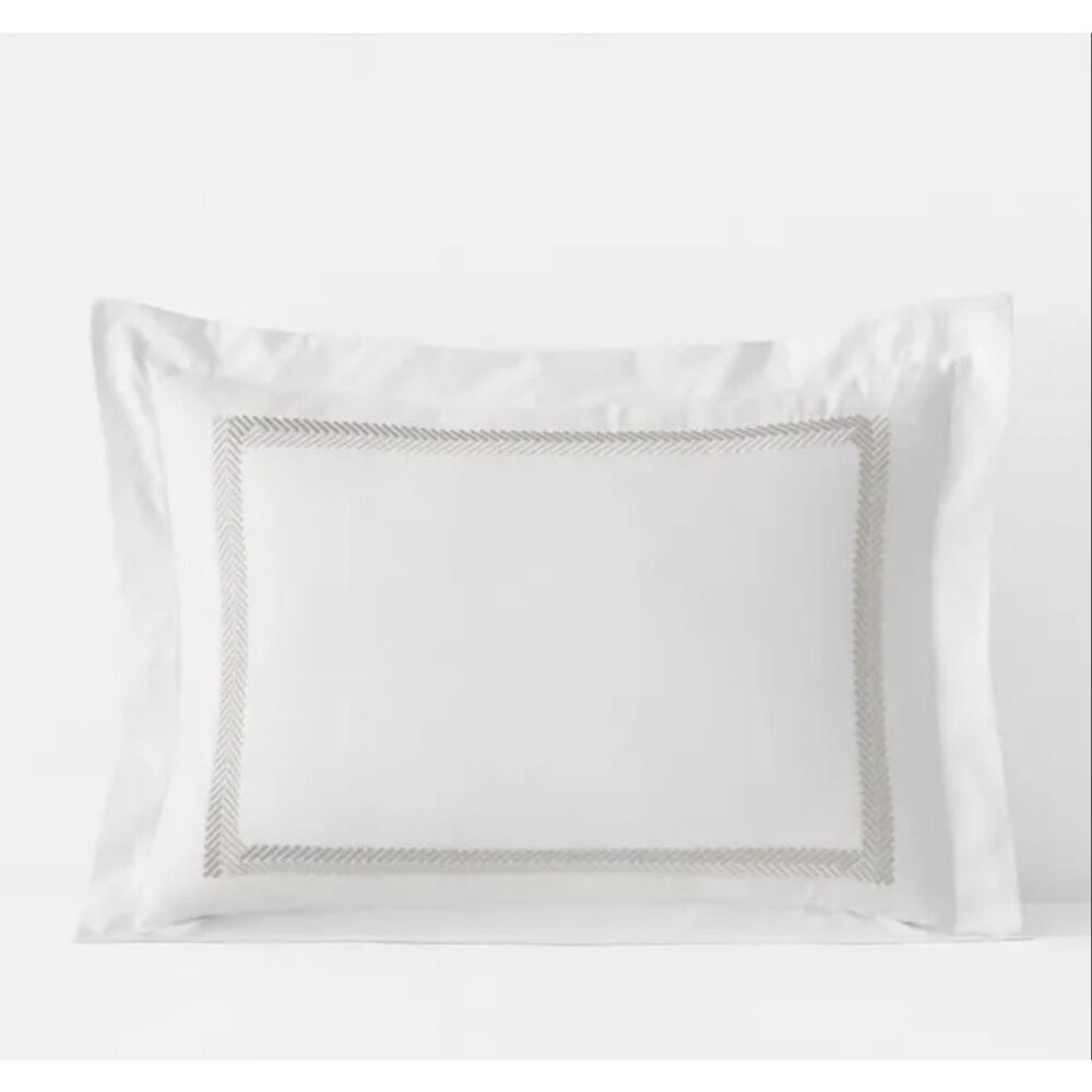 The Company Store Legends Hotel Hewett Taupe Egyptian Cotton Sateen Sham - King